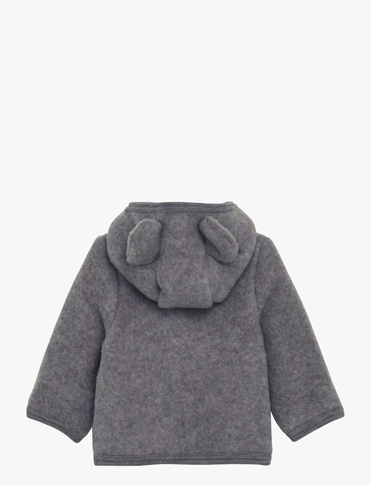 Huttelihut - Jacket Ears Wool Fleece - fleecejacken - medium grey melange - 1
