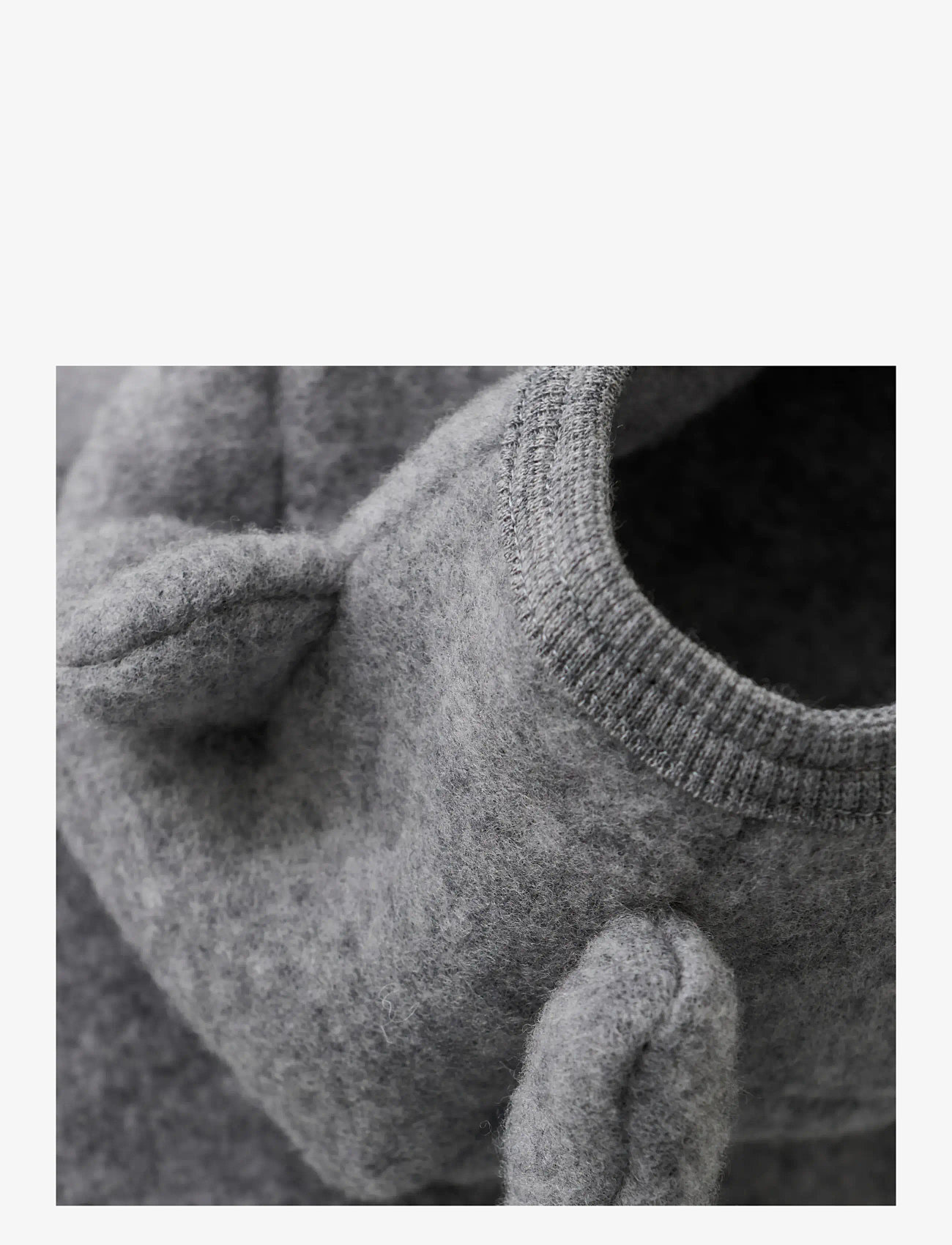 Huttelihut - Jacket Ears Wool Fleece - fleecejacken - medium grey melange - 2
