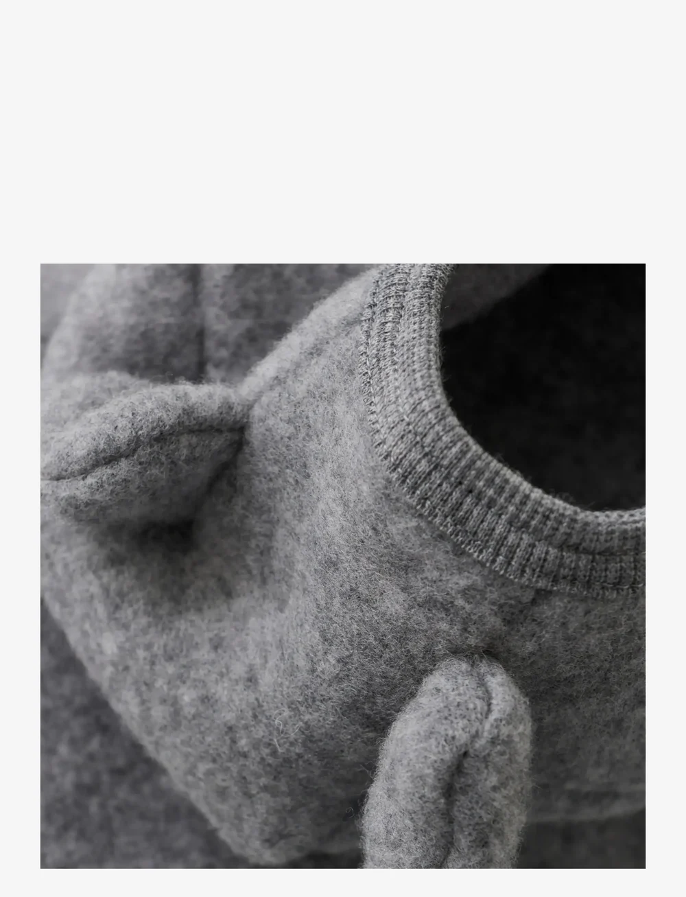 Huttelihut - Jacket Ears Wool Fleece - fleecejacken - medium grey melange - 2