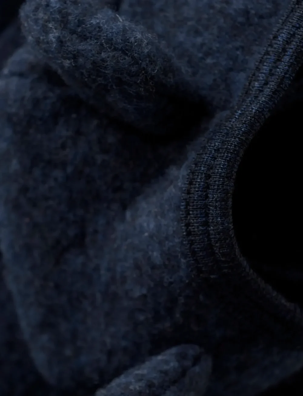 Huttelihut - Jacket Ears Wool Fleece - fleecejakker - navy melange - 2