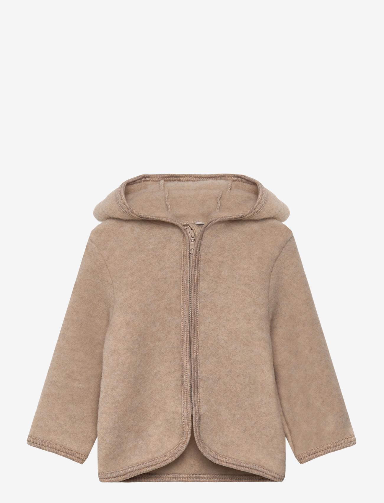 Huttelihut - Jacket Ears Wool Fleece - camel melange - 0