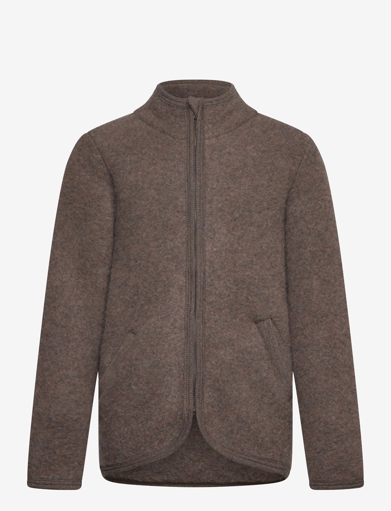 Huttelihut - Jacket Wool Fleece - brown melange - 0