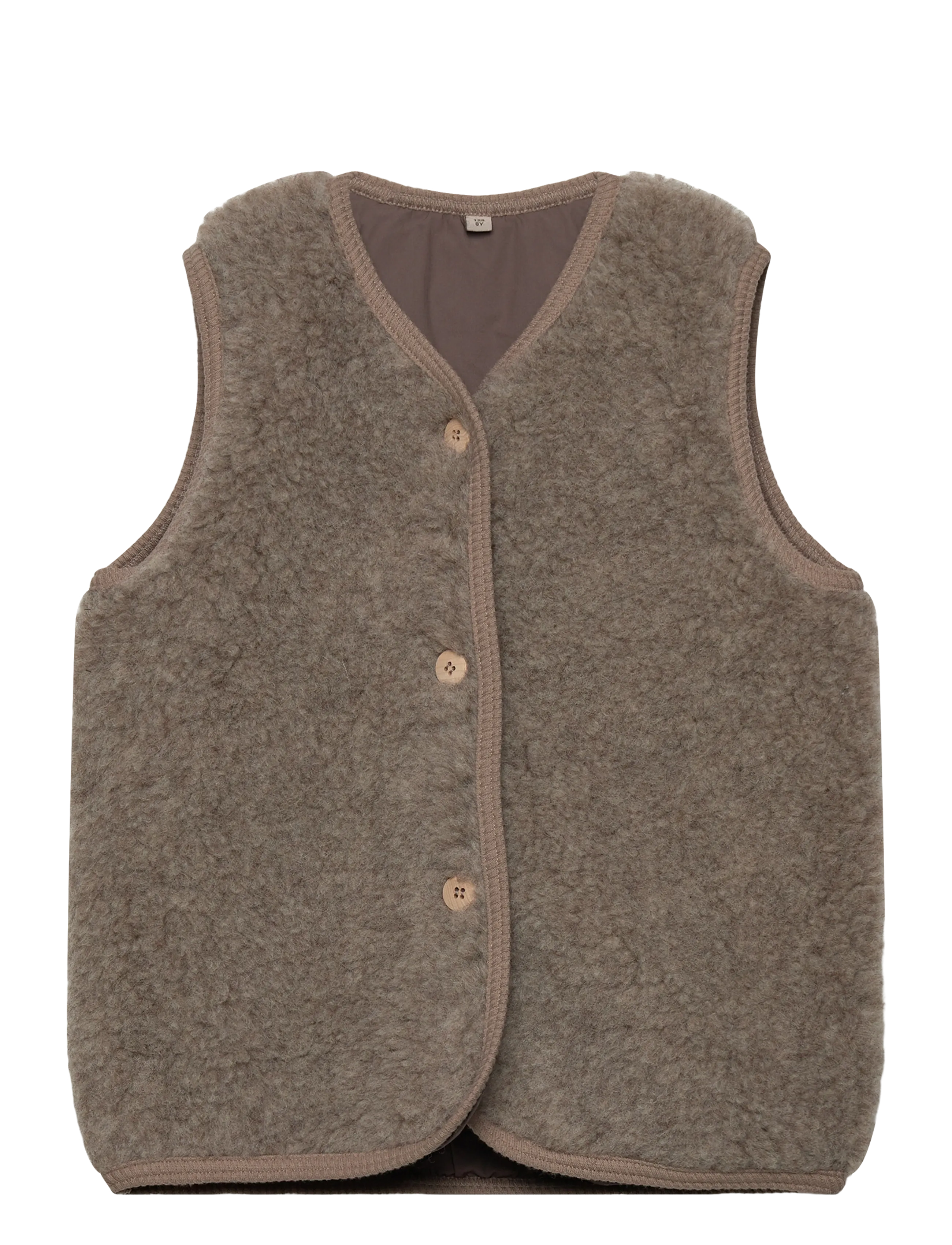 Huttelihut Vest Wool Teddy w. Lining - Westen - CAMEL MELANGE / brown