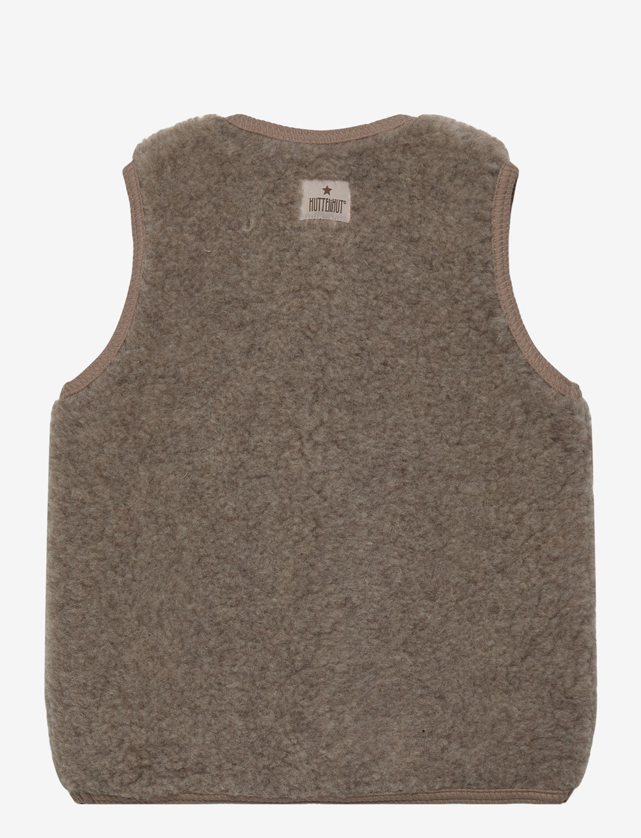 Huttelihut - Vest Wool Teddy w. Lining - camel melange - 1