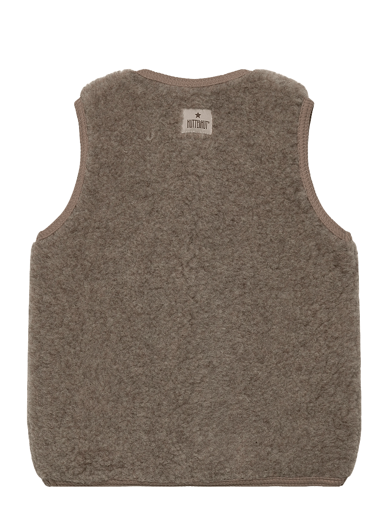 Huttelihut - Vest Wool Teddy w. Lining - camel melange - 1