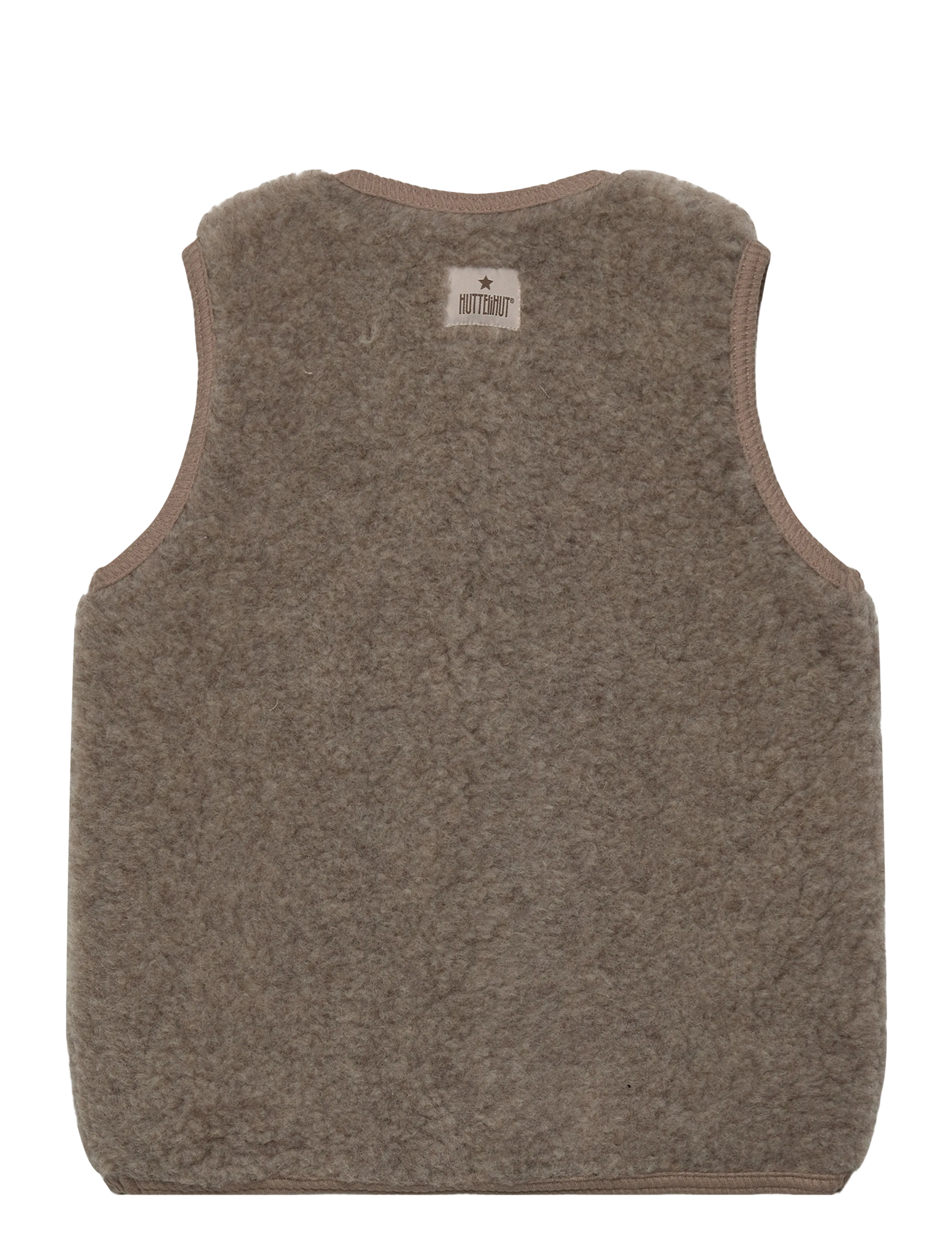 Huttelihut - Vest Wool Teddy w. Lining - camel melange - 1