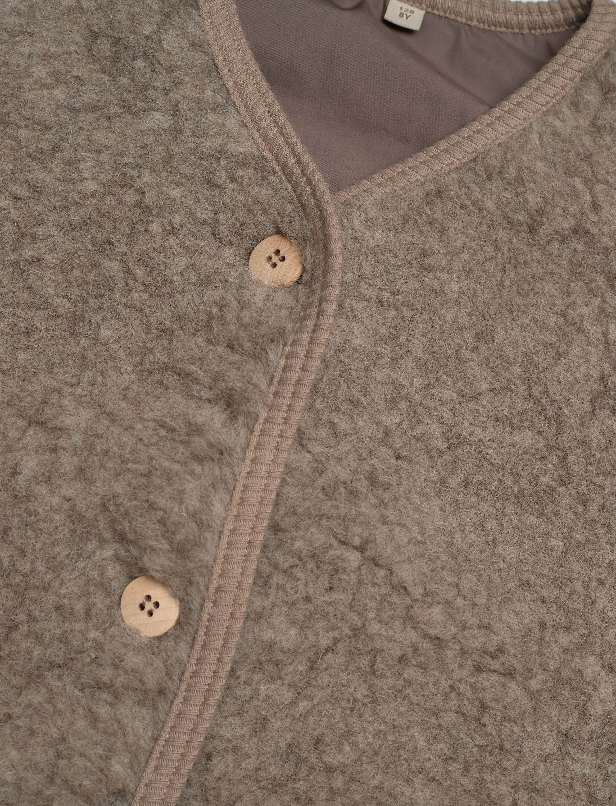 Huttelihut - Vest Wool Teddy w. Lining - camel melange - 2