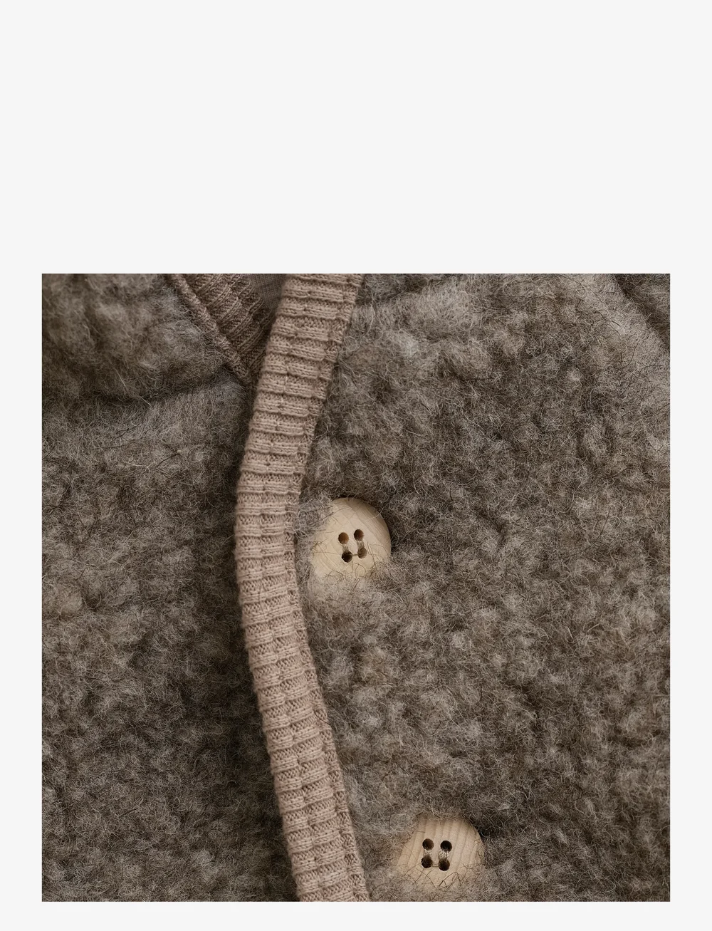 Huttelihut - Jacket Pixie Wool Teddy w. Lin - fleecejakker - camel melange - 2