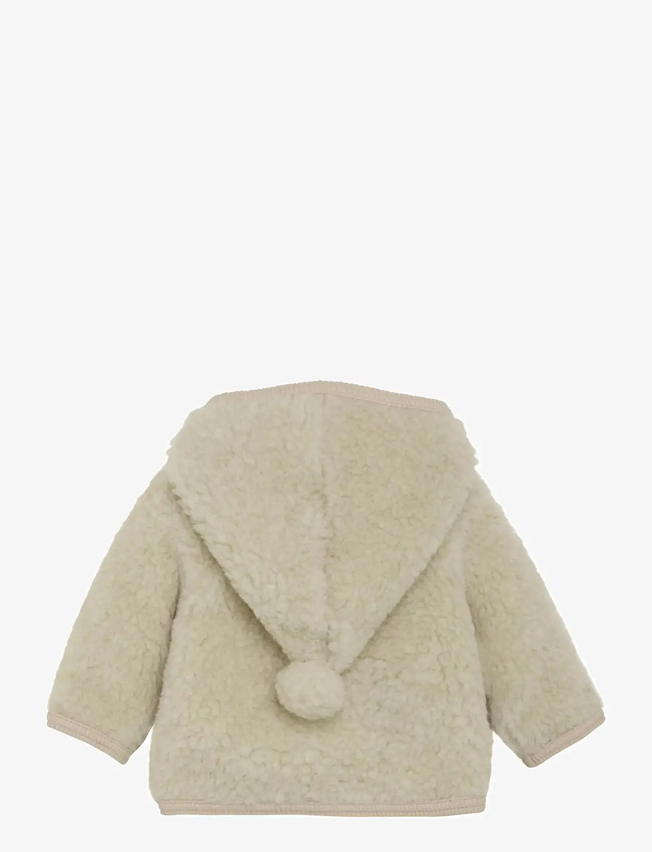 Huttelihut - Jacket Pixie Wool Teddy w. Lin - efterårsjakker - cement - 1