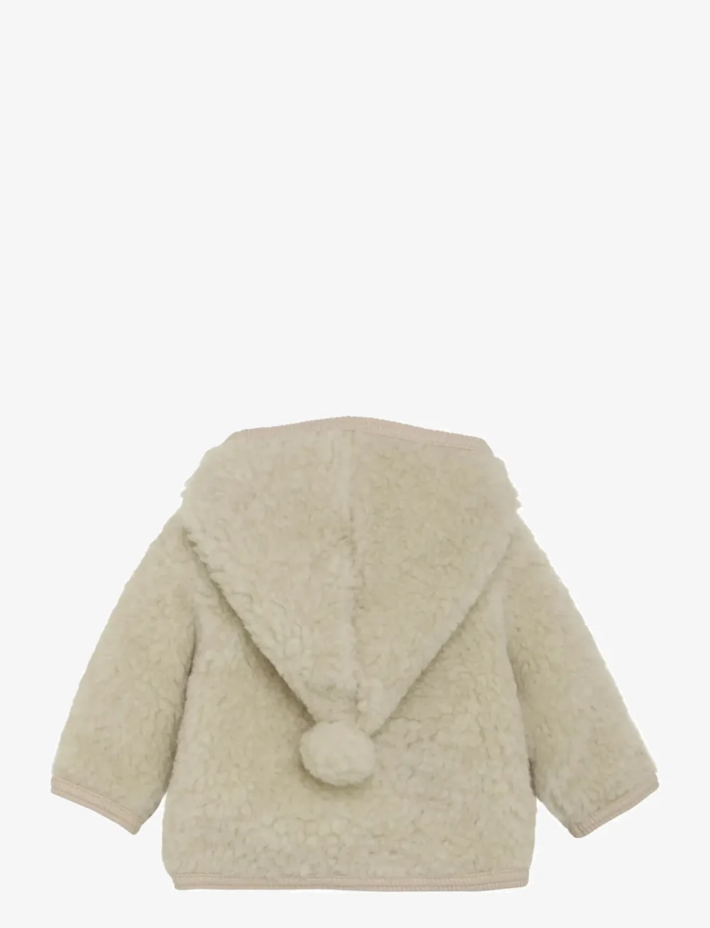 Huttelihut - Jacket Pixie Wool Teddy w. Lin - fleecejackor - cement - 2