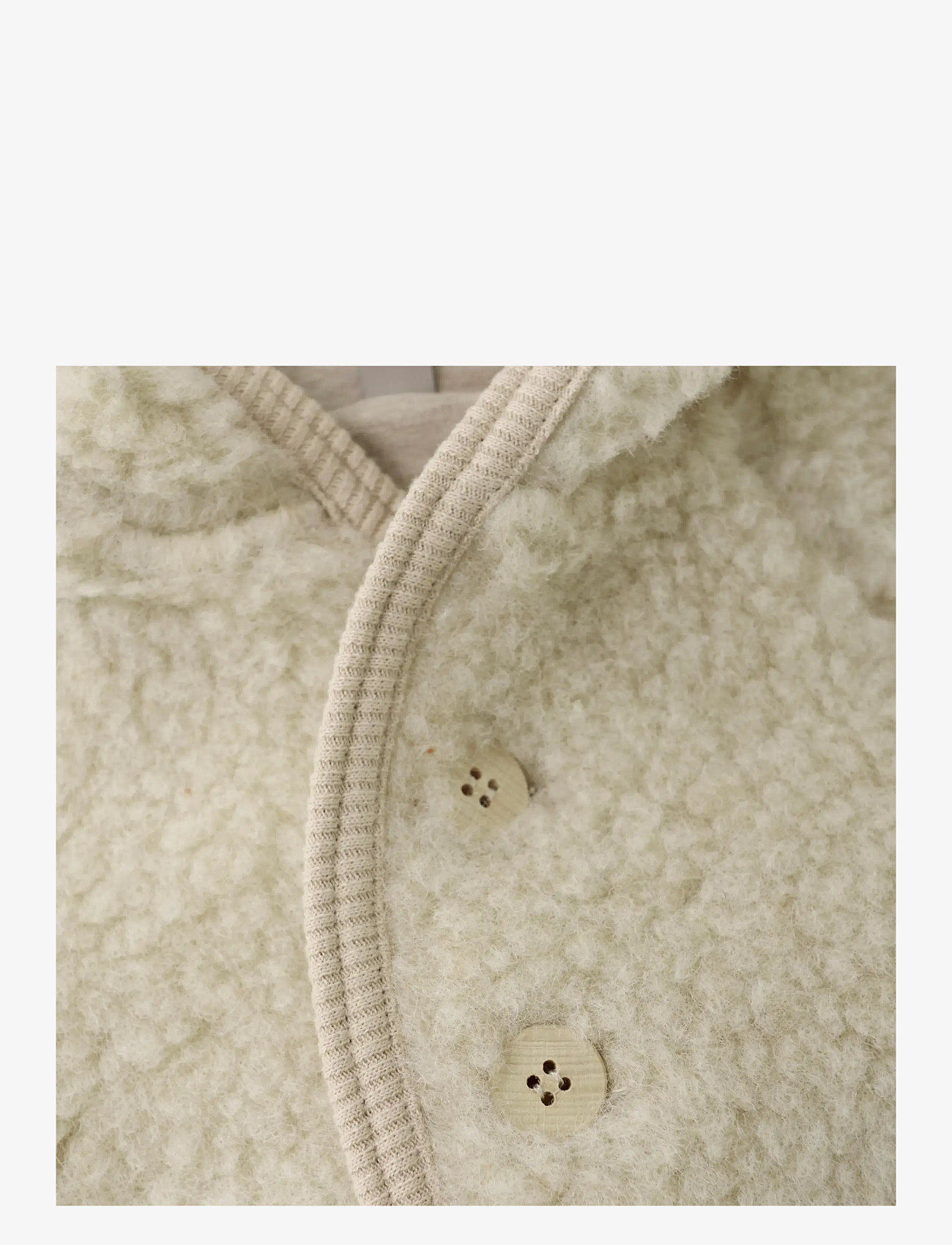 Huttelihut - Jacket Pixie Wool Teddy w. Lin - efterårsjakker - cement - 2