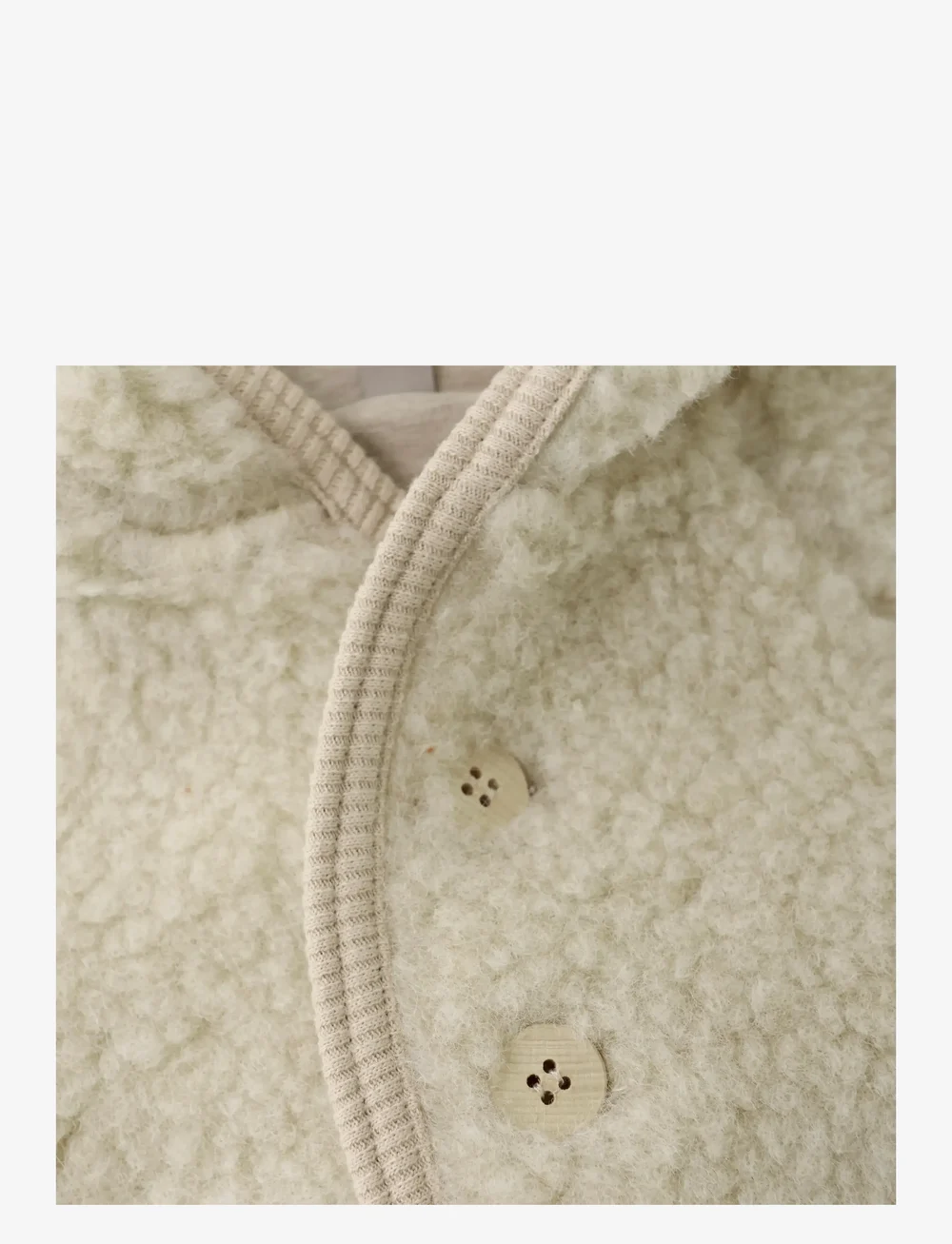 Huttelihut - Jacket Pixie Wool Teddy w. Lin - fleecejackor - cement - 3