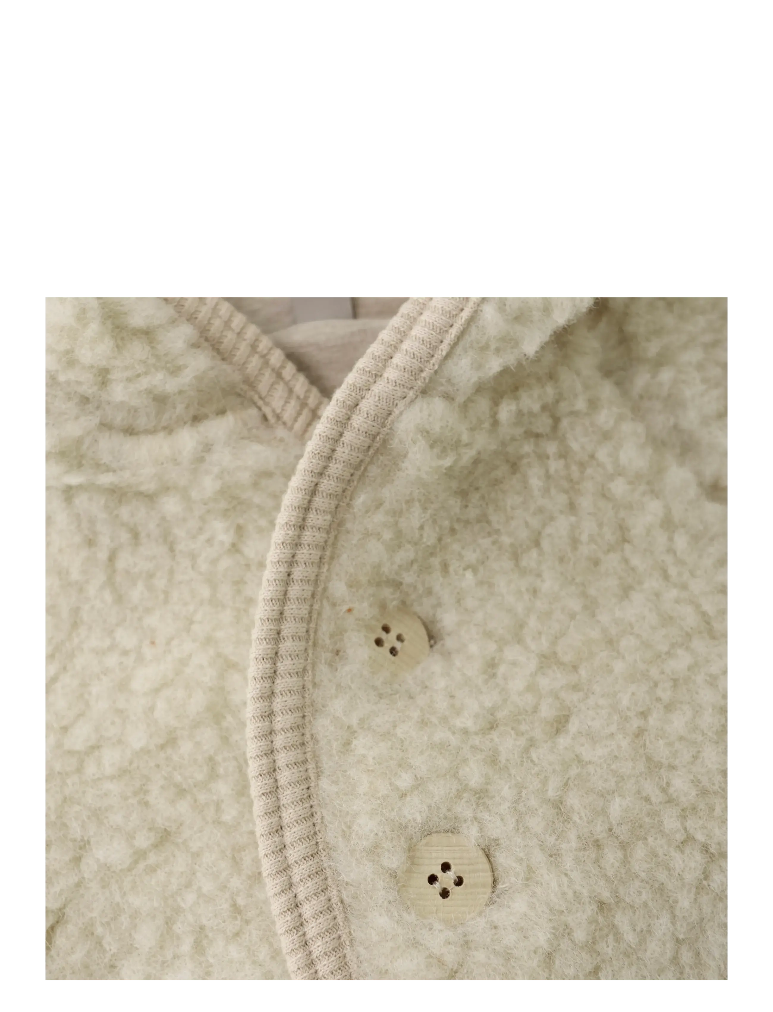 Huttelihut - Jacket Pixie Wool Teddy w. Lin - cement - 3