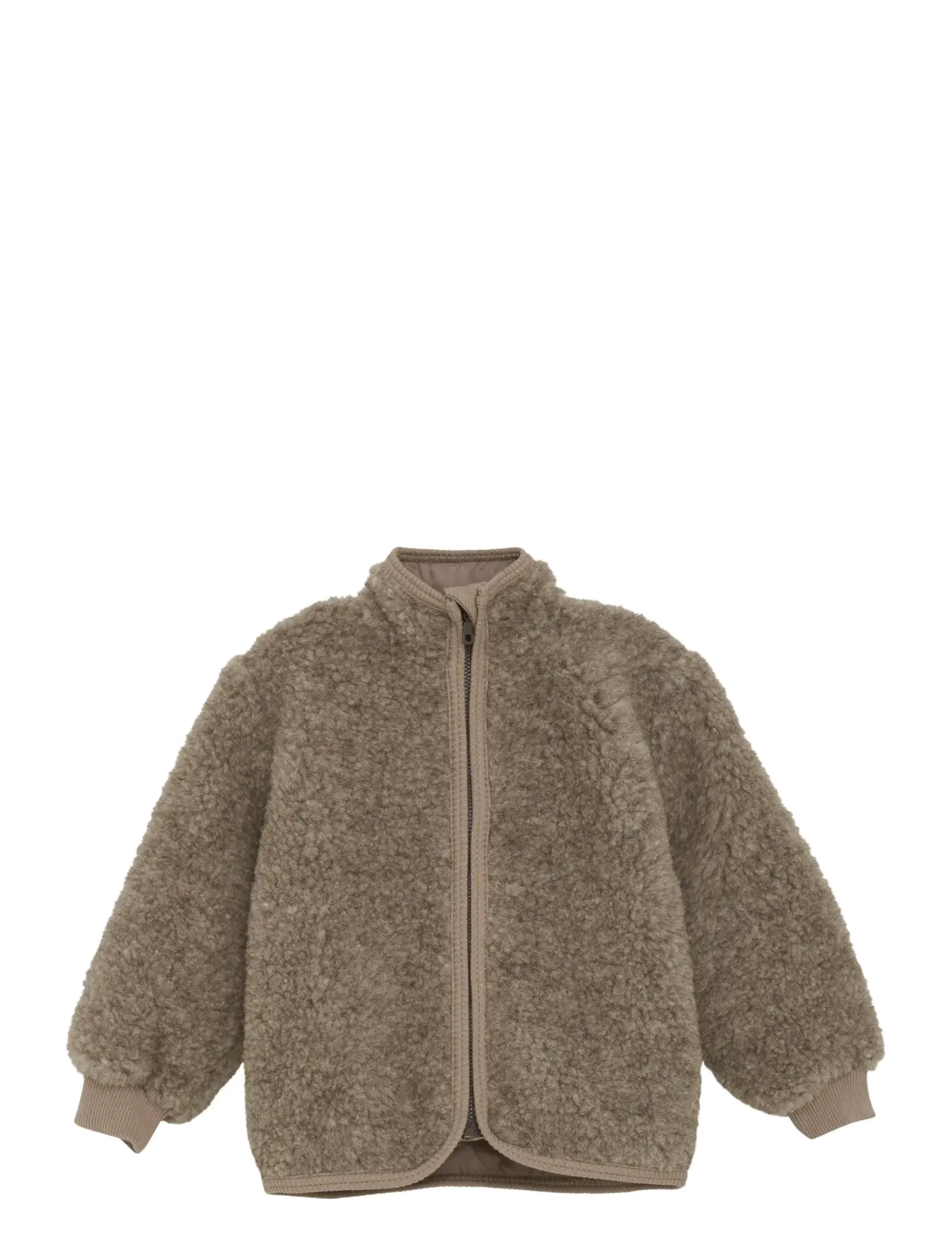Jacket Wool Teddy w. Lining - CAMEL MELANGE