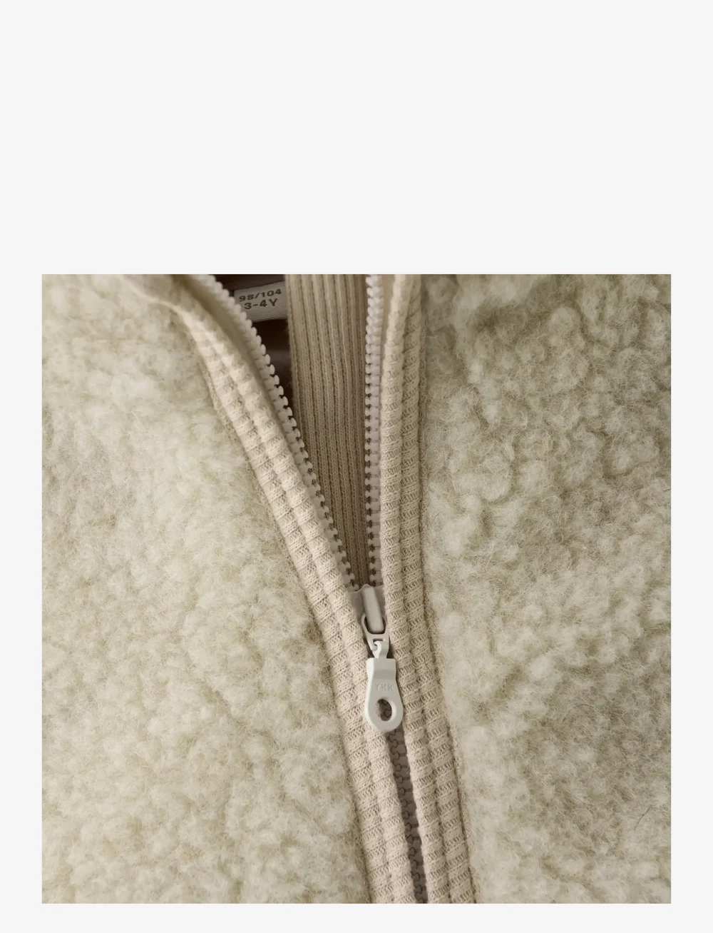 Huttelihut - Jacket Wool Teddy w. Lining - fleecejakker - cement - 3