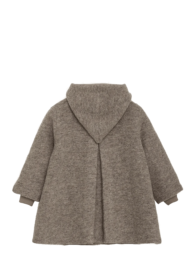 Huttelihut - Coat Hood Wool w. Lining - mantlid - camel melange - 1