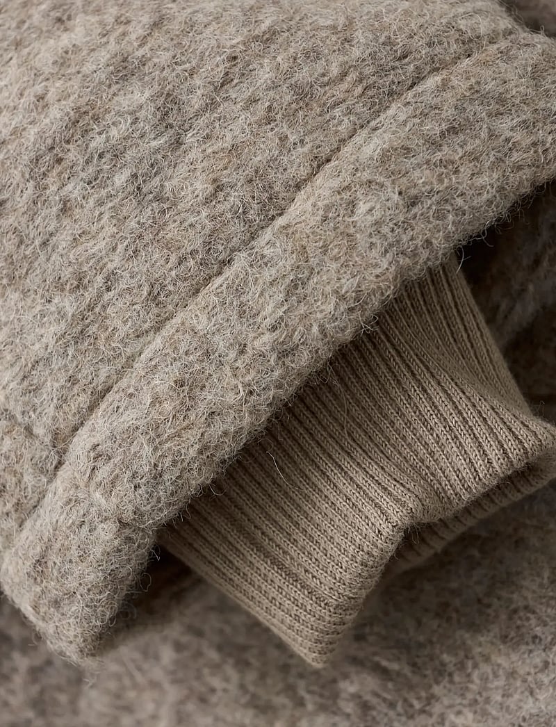 Huttelihut - Coat Hood Wool w. Lining - mantlid - camel melange - 2