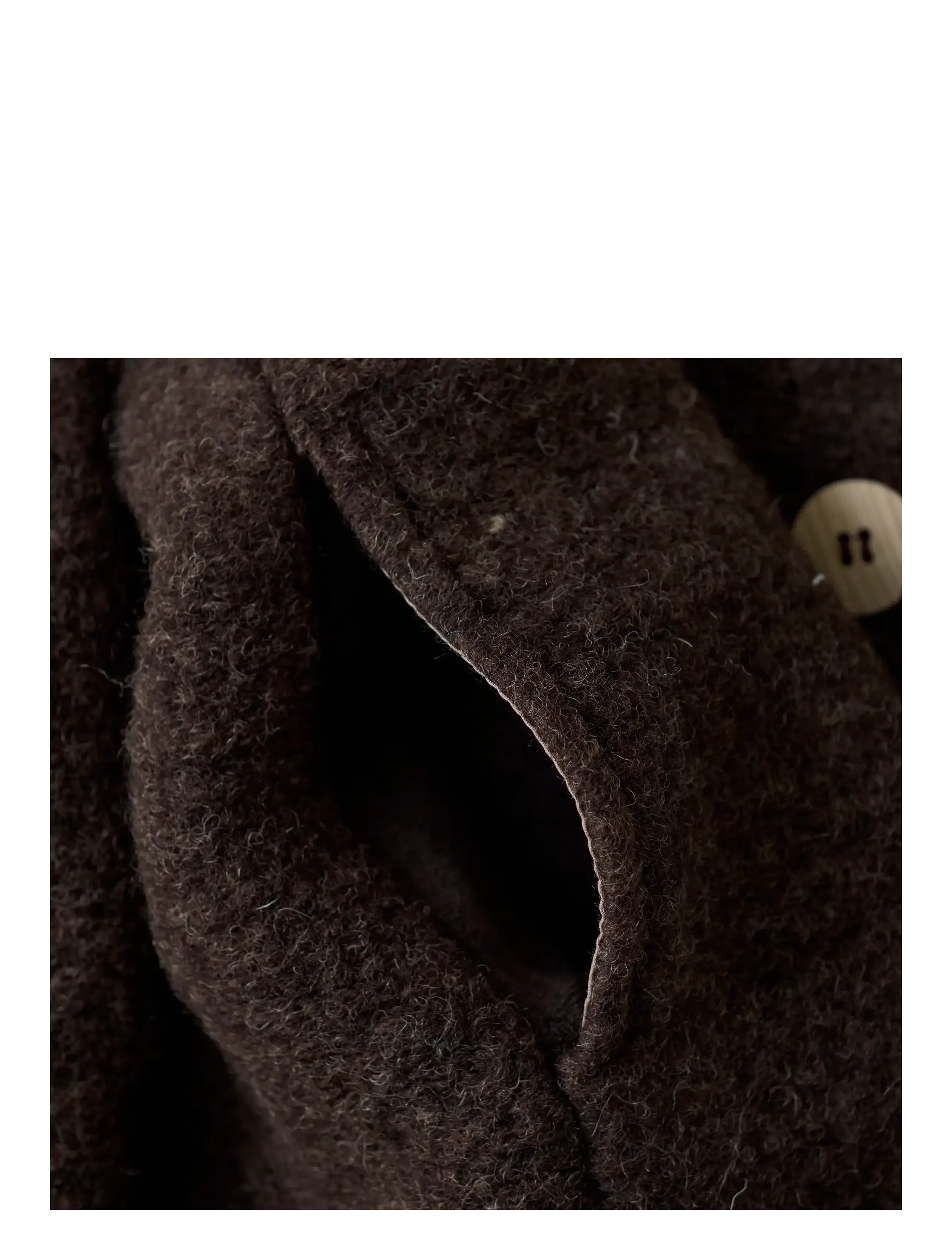 Huttelihut - Coat Hood Wool w. Lining - dark brown melange - 3
