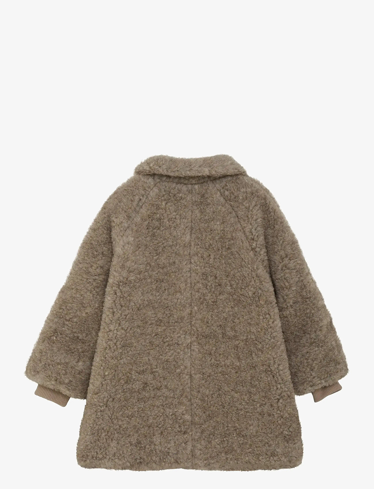 Huttelihut - Coat Wool Teddy w. Lining - camel melange - 1