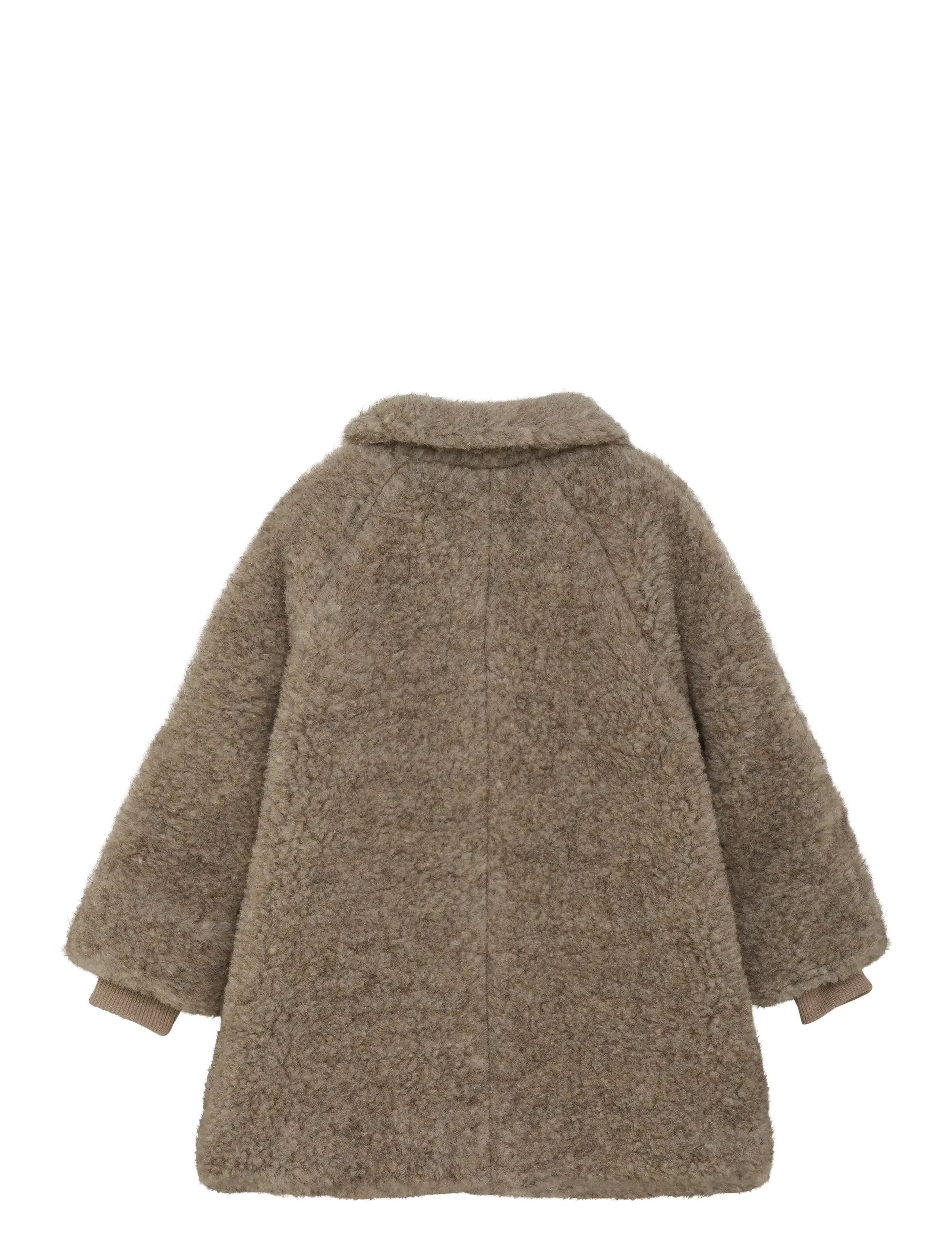Huttelihut - Coat Wool Teddy w. Lining - camel melange - 1