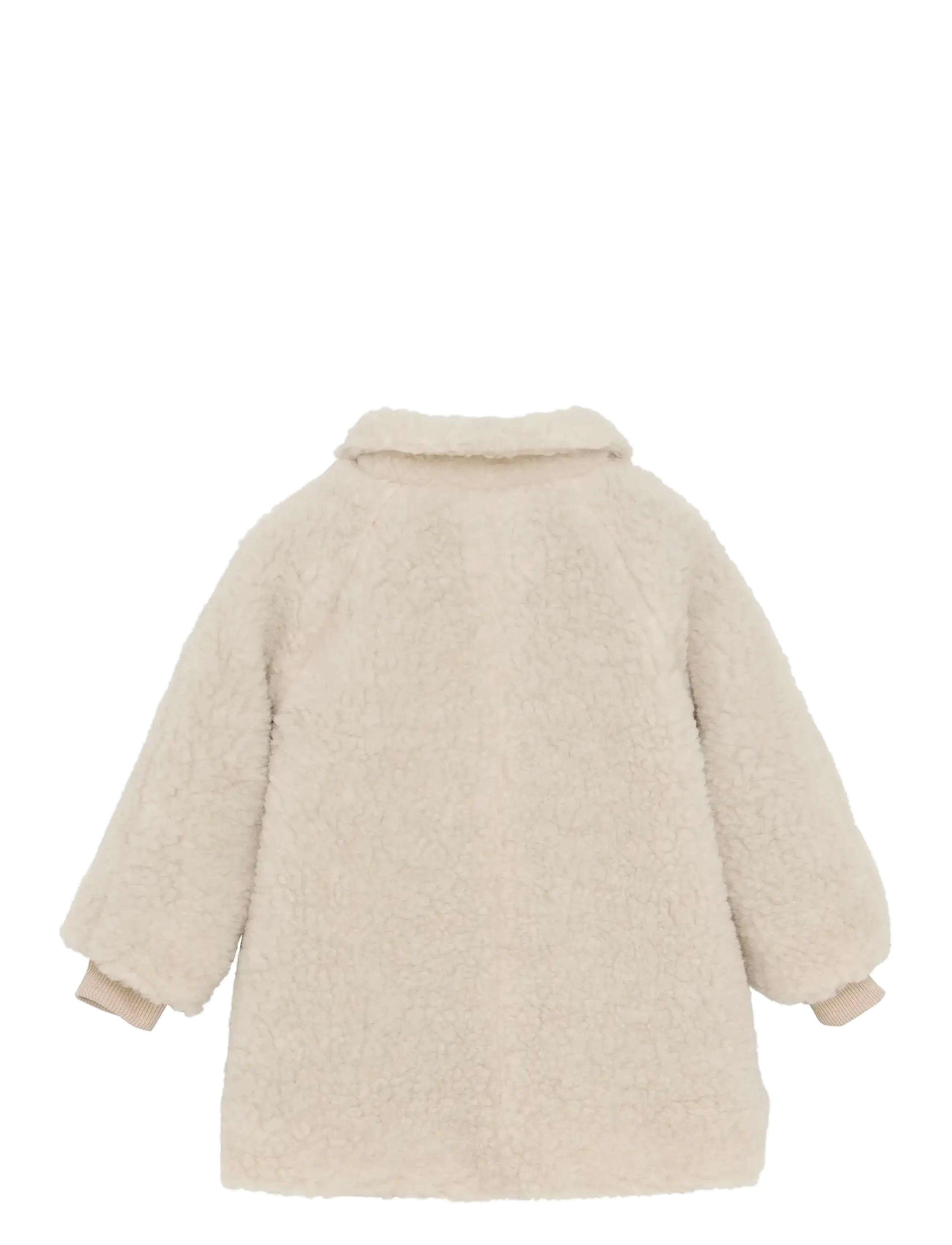 Huttelihut - Coat Wool Teddy w. Lining - cement - 1