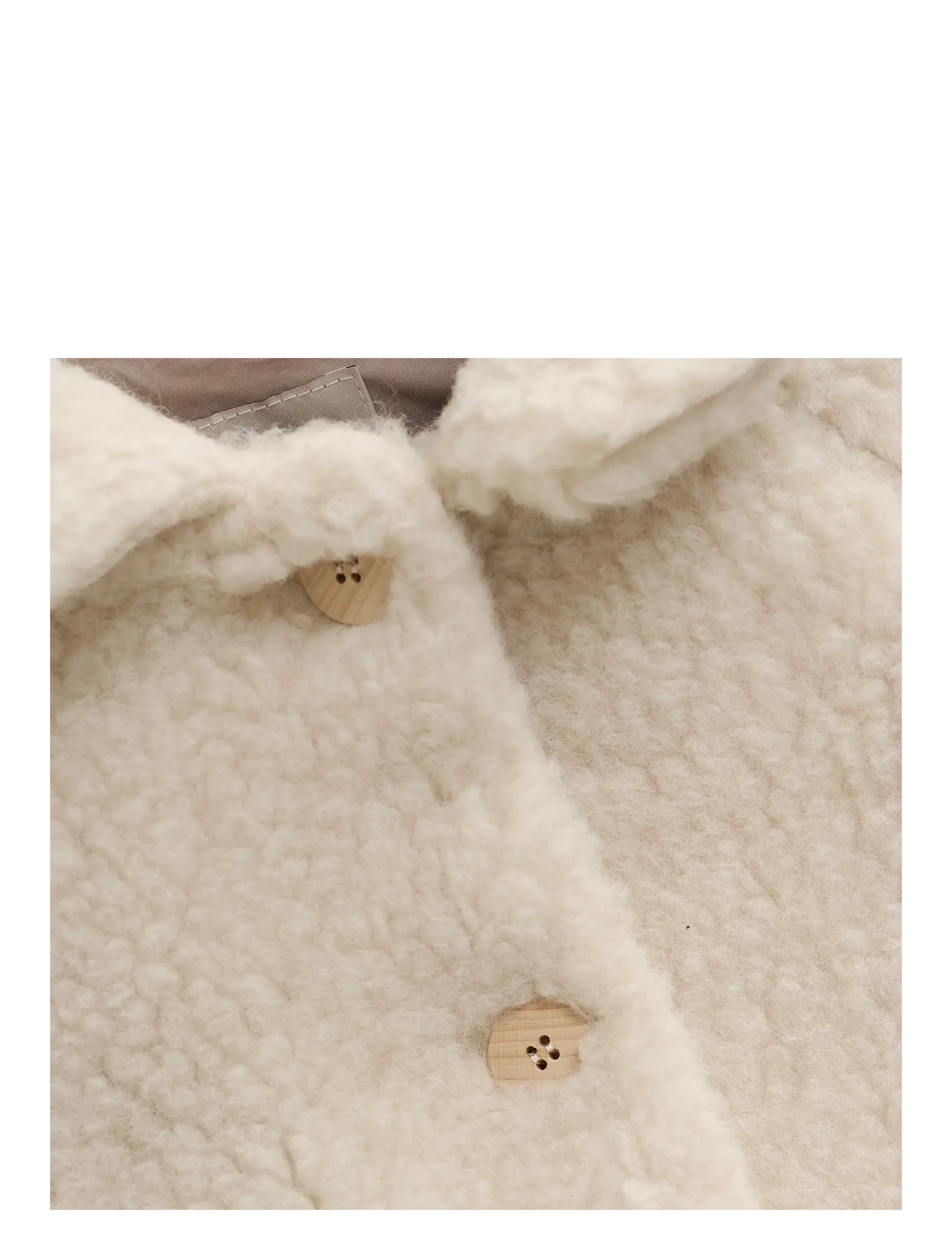 Huttelihut - Coat Wool Teddy w. Lining - cement - 2