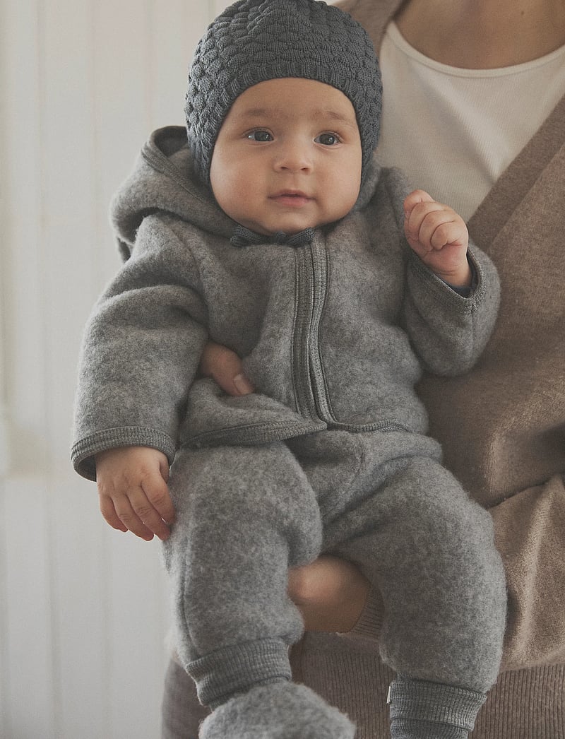 Huttelihut - Pants Wool Fleece - medium grey melange - 0