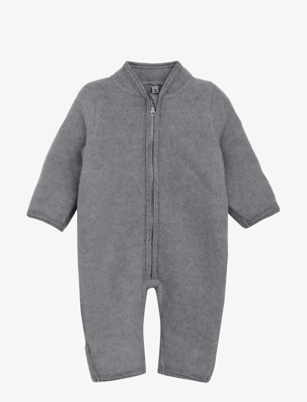 Huttelihut - Pram Suit Wool Fleece - buksedragter - medium grey melange - 0