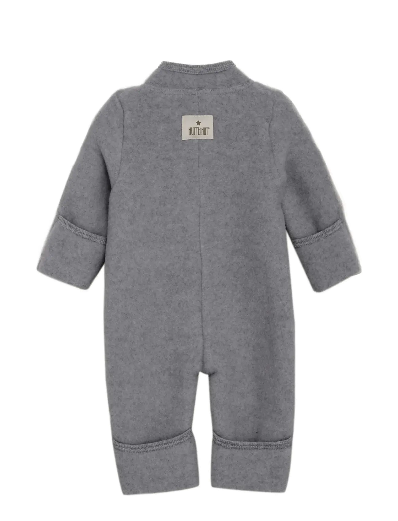 Huttelihut - Pram Suit Wool Fleece - medium grey melange - 1