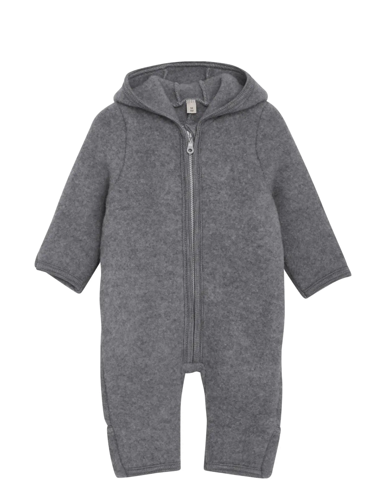 Huttelihut Pram Suit Wool Fleece - Huttelihut - MEDIUM GREY MELANGE / grey