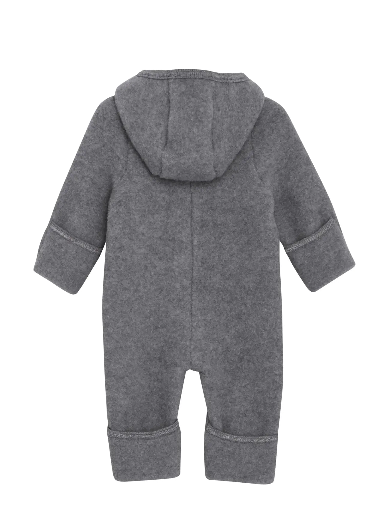 Huttelihut - Pram Suit Wool Fleece - medium grey melange - 1