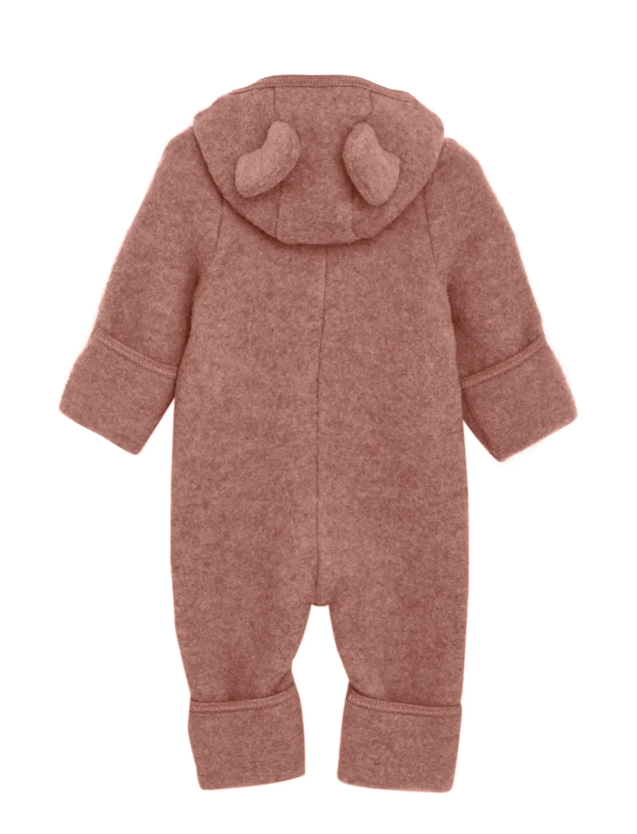 Huttelihut - Pram Suit Ears Wool Fleece - burlwood - 1