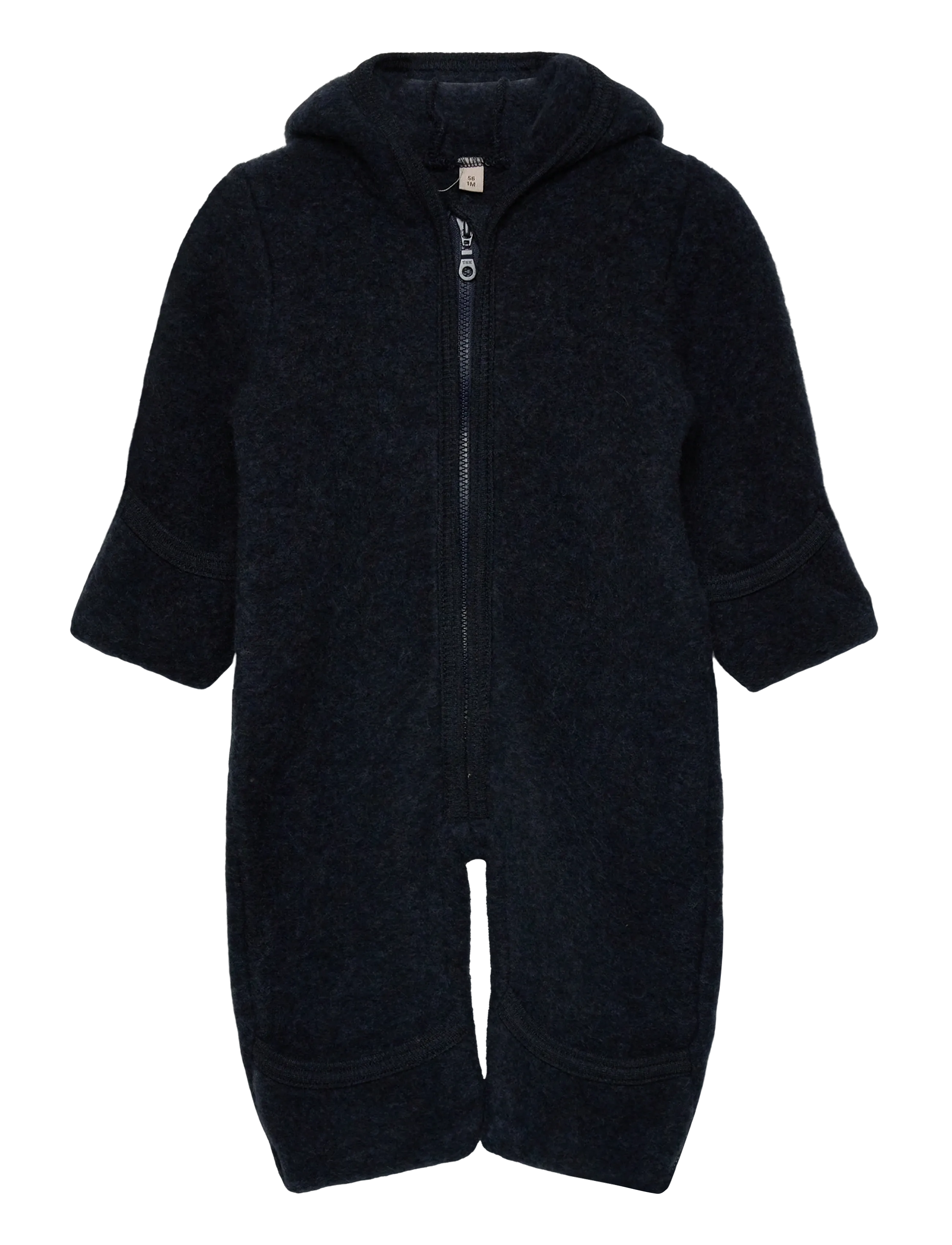 Huttelihut Pram Suit Ears Wool Fleece - Overalls - NAVY MELANGE / blue