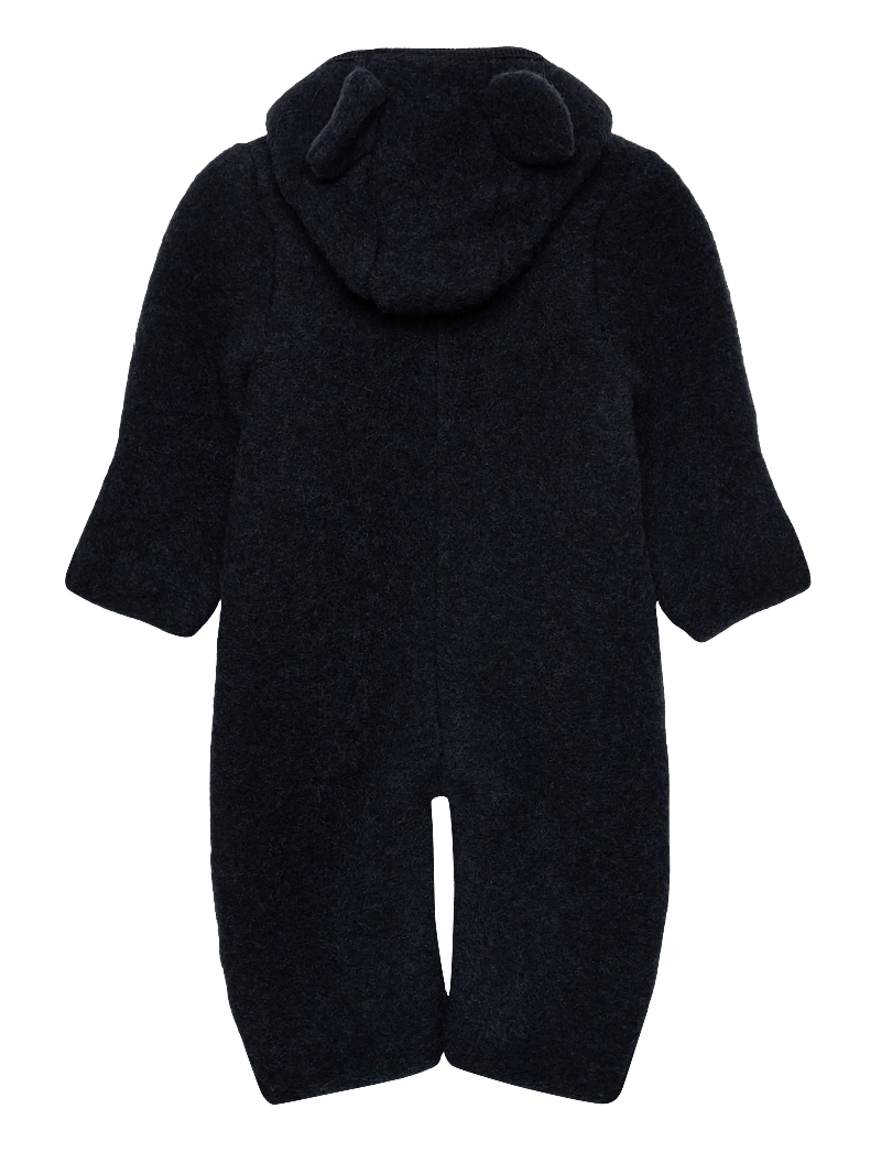 Huttelihut - Pram Suit Ears Wool Fleece - navy melange - 1