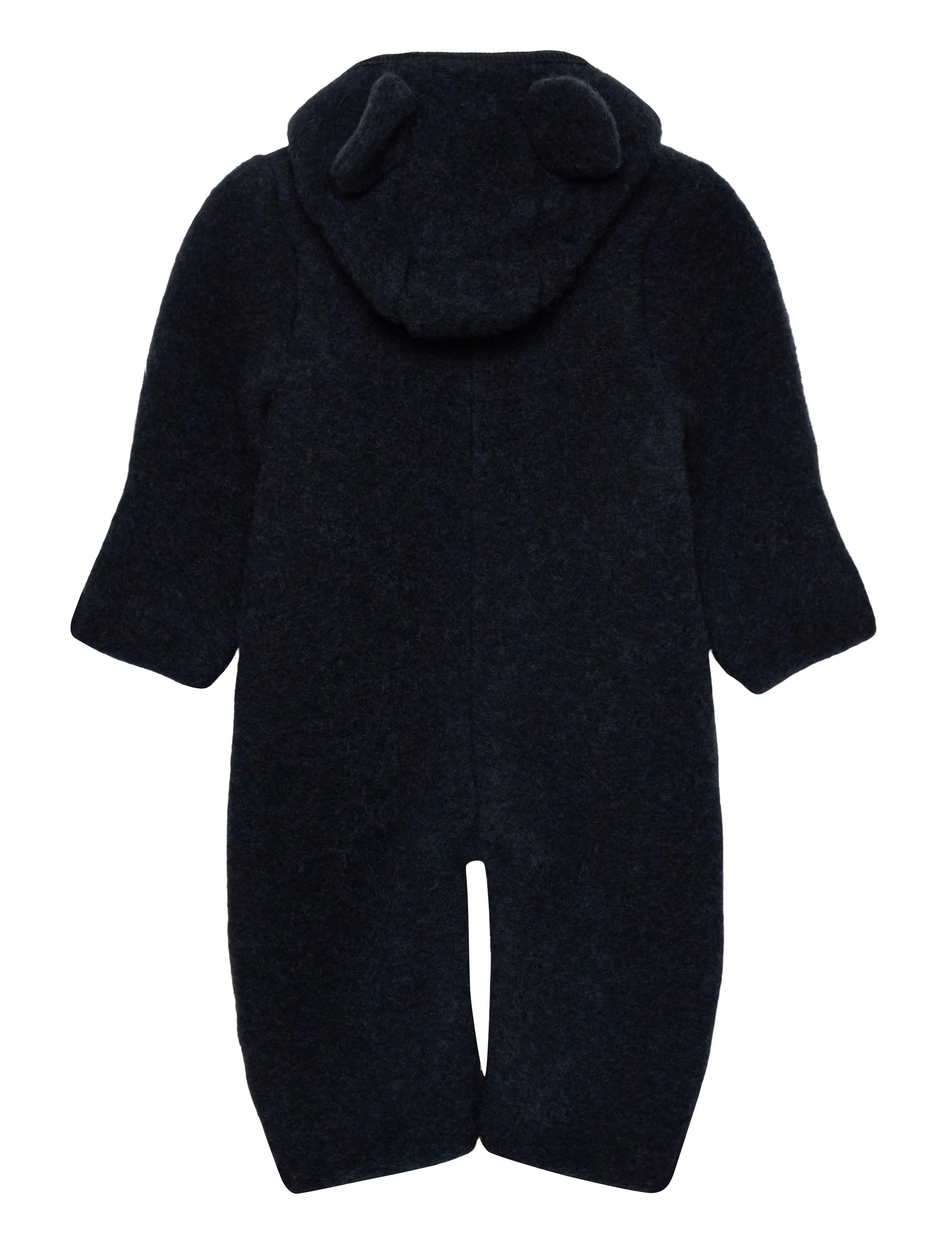 Huttelihut - Pram Suit Ears Wool Fleece - navy melange - 1
