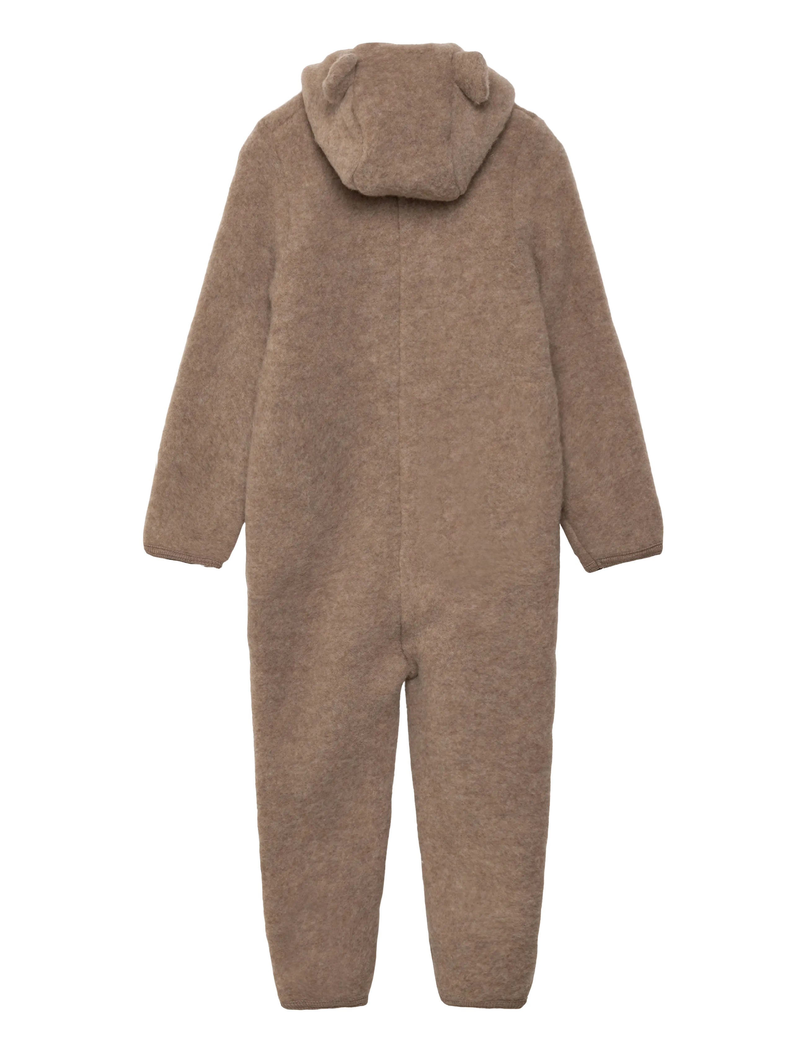 Huttelihut - Pram Suit Ears Wool Fleece - savannah melange - 1