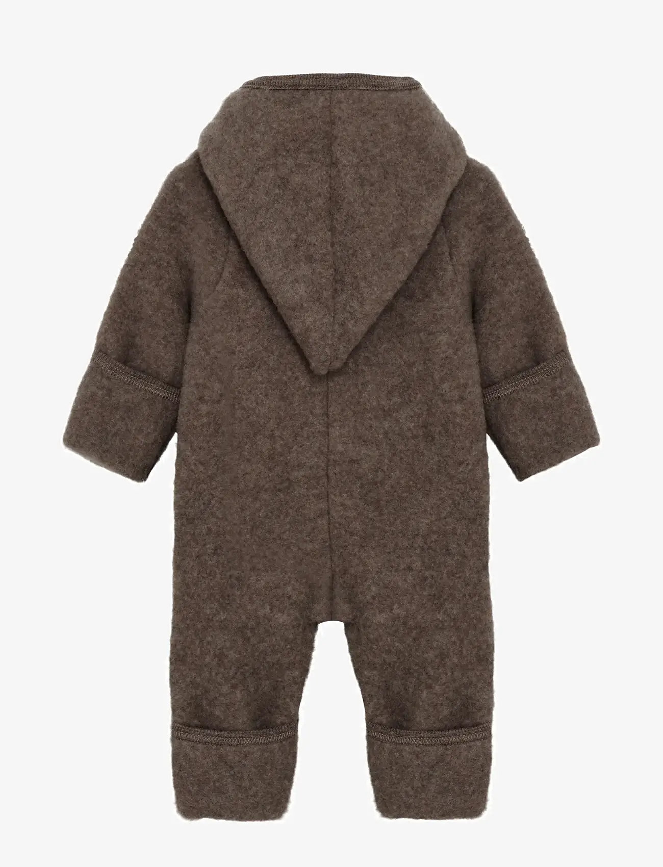 Huttelihut - Pram Suit Pixie Wool Fleece - brown melange - 1