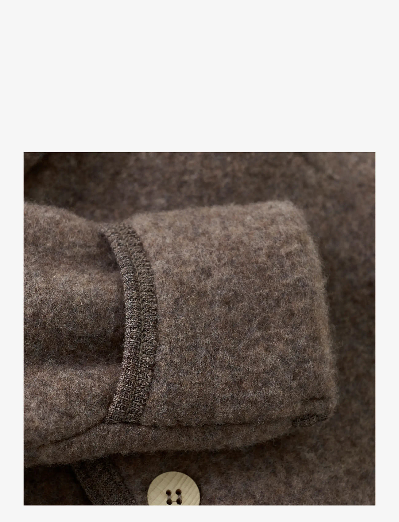 Huttelihut - Pram Suit Pixie Wool Fleece - brown melange - 2