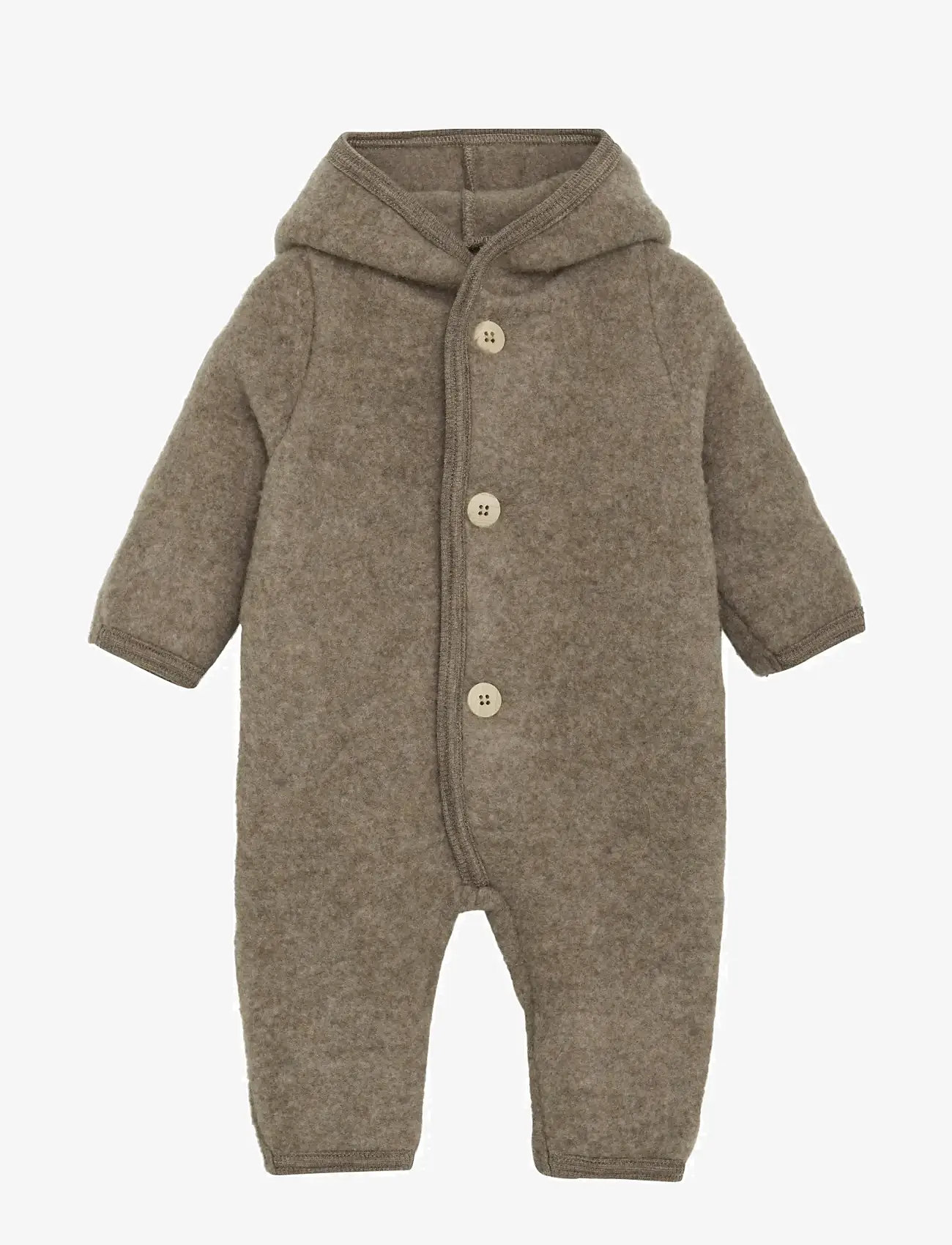 Huttelihut - Pram Suit Pixie Wool Fleece - savannah melange - 0