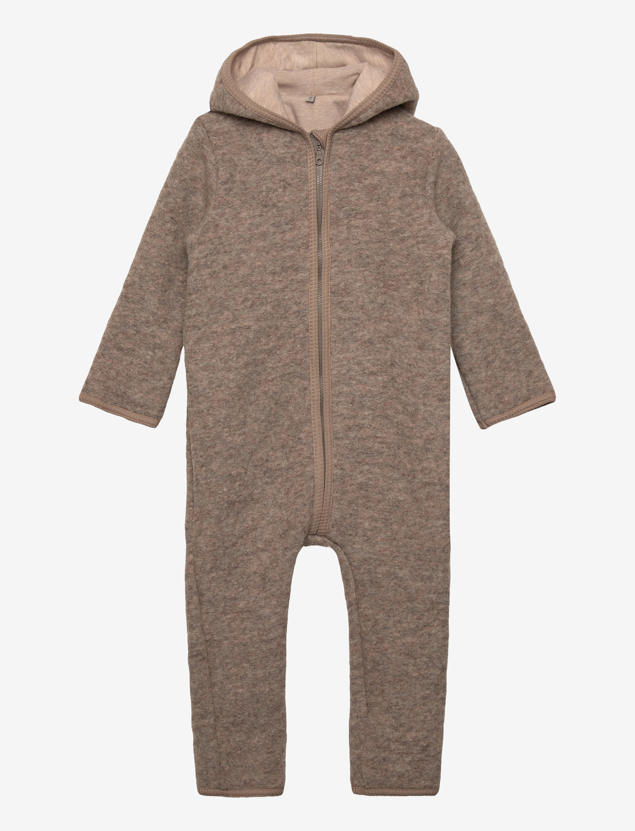 Huttelihut - Pram Suit Wool w. Lining - thermo coveralls - camel melange - 0