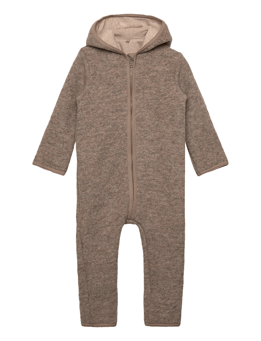 Huttelihut - Pram Suit Wool w. Lining - camel melange - 0
