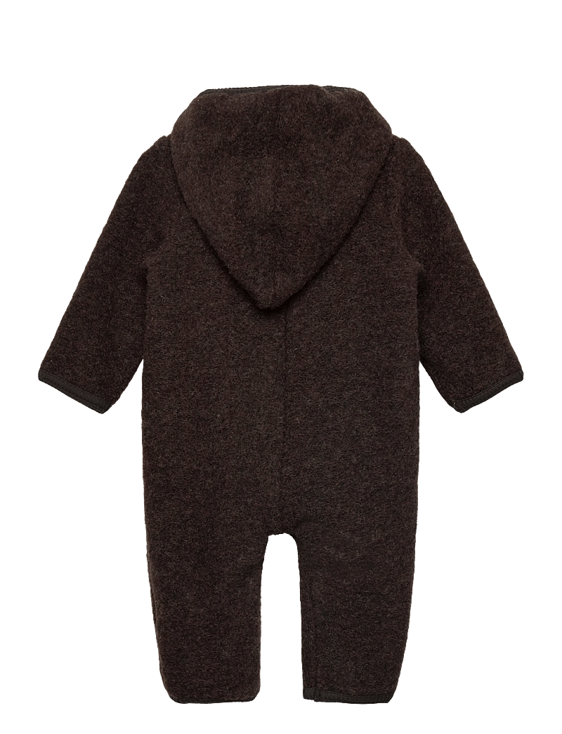 Huttelihut - Pram Suit Wool w. Lining - termodragter - dark brown melange - 1