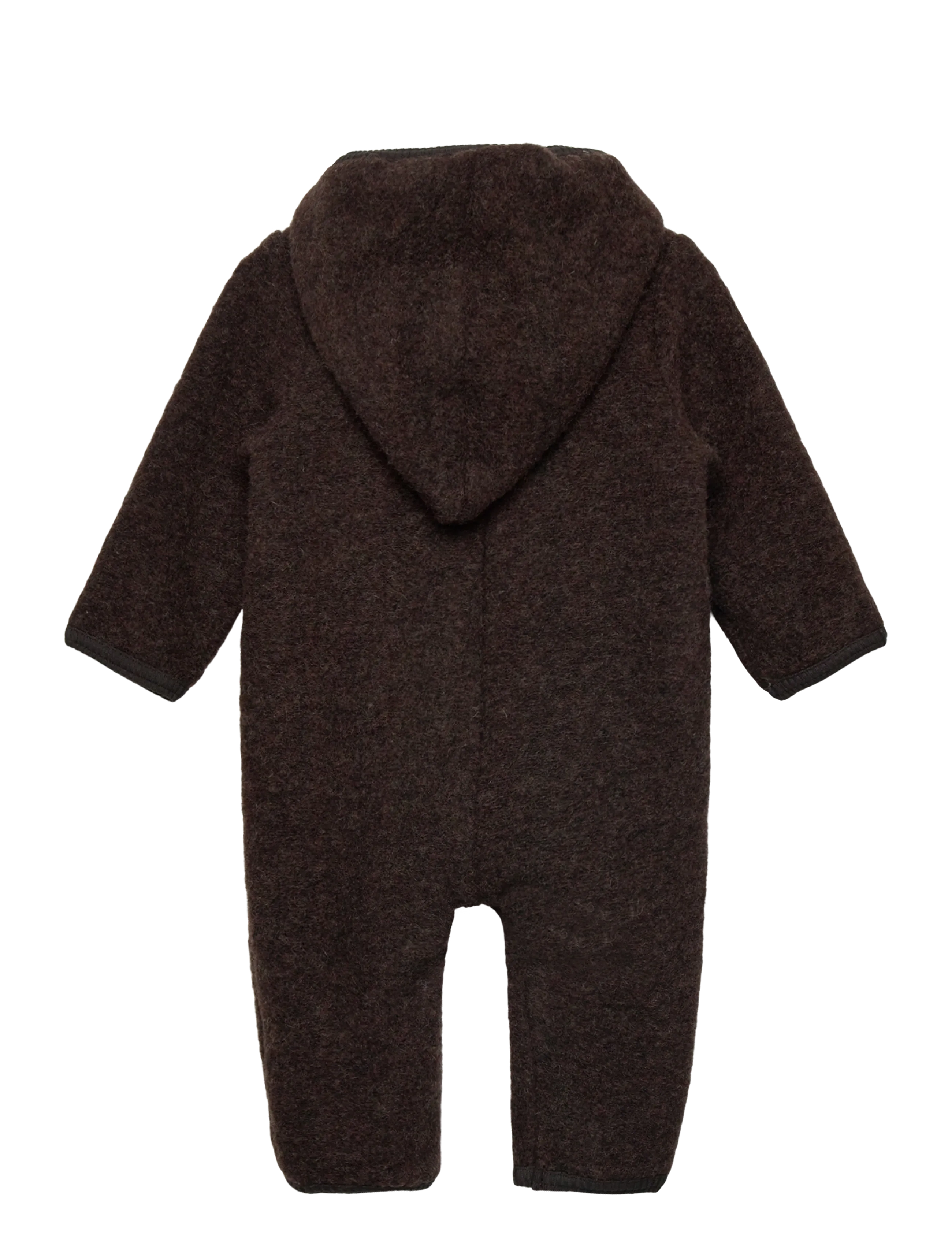 Huttelihut - Pram Suit Wool w. Lining - dark brown melange - 1