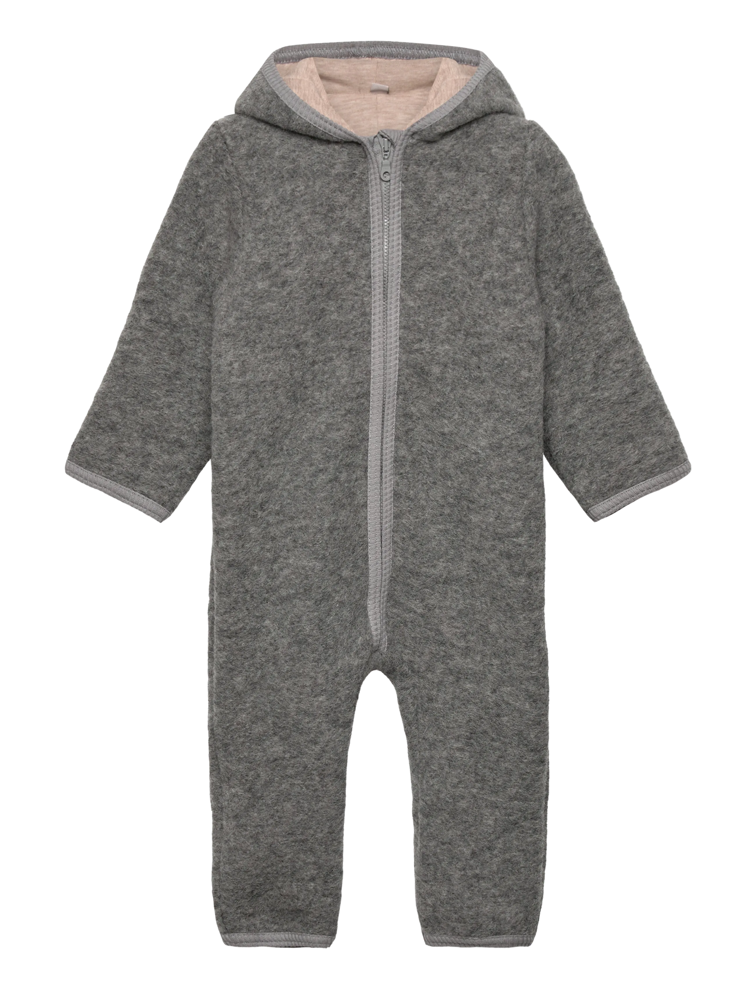 Pram Suit Wool w. Lining - MEDIUM GREY MELANGE