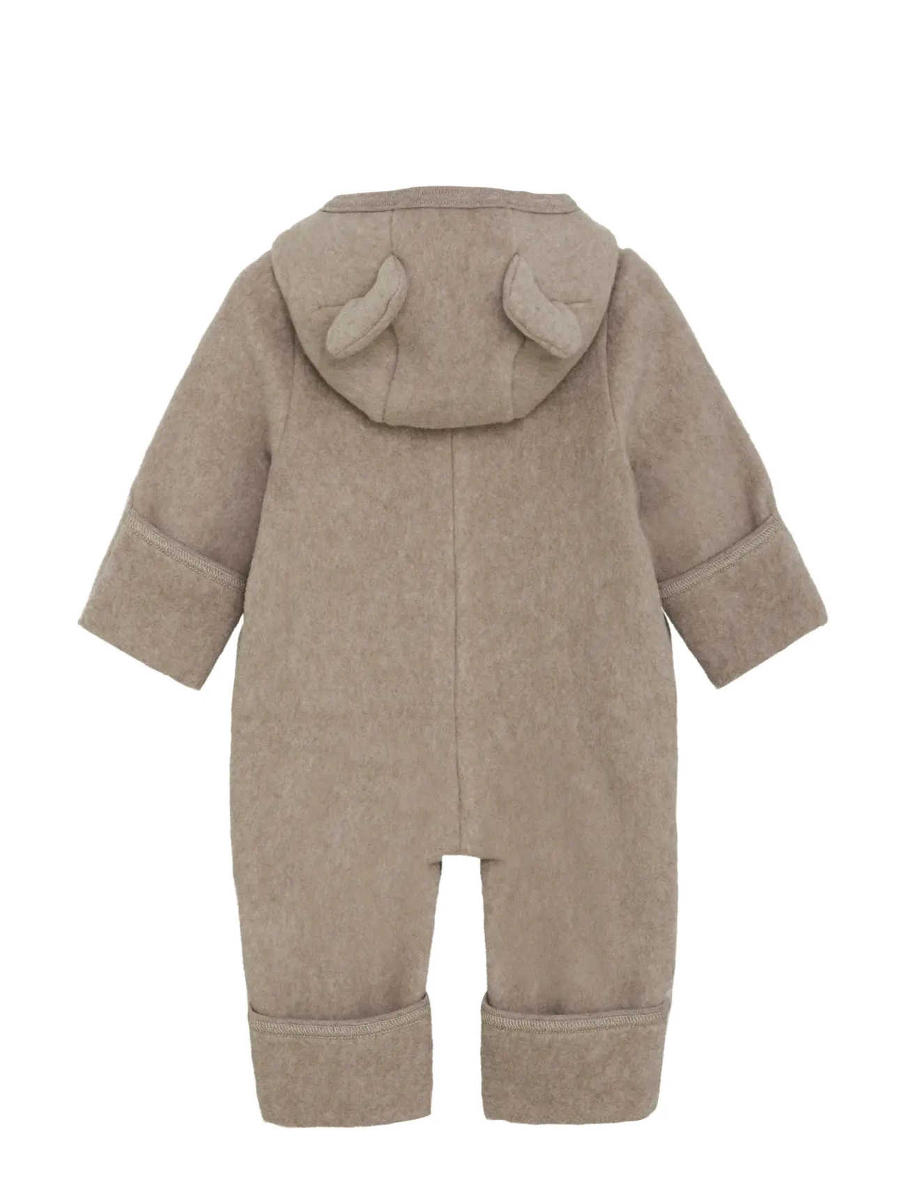 Huttelihut - Pram Suit Ears Cotton Fleece - savannah melange - 1