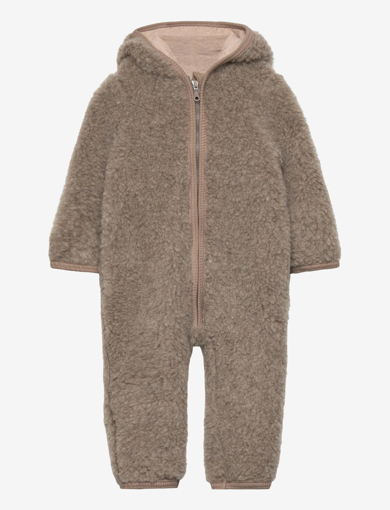 Huttelihut - Pram Suit Wool Teddy w. Lin. - camel melange - 0