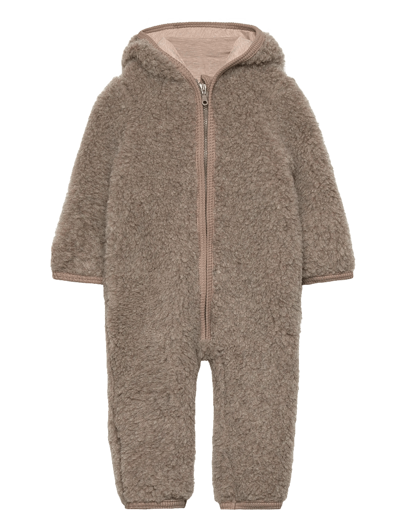 Huttelihut - Pram Suit Wool Teddy w. Lin. - camel melange - 0