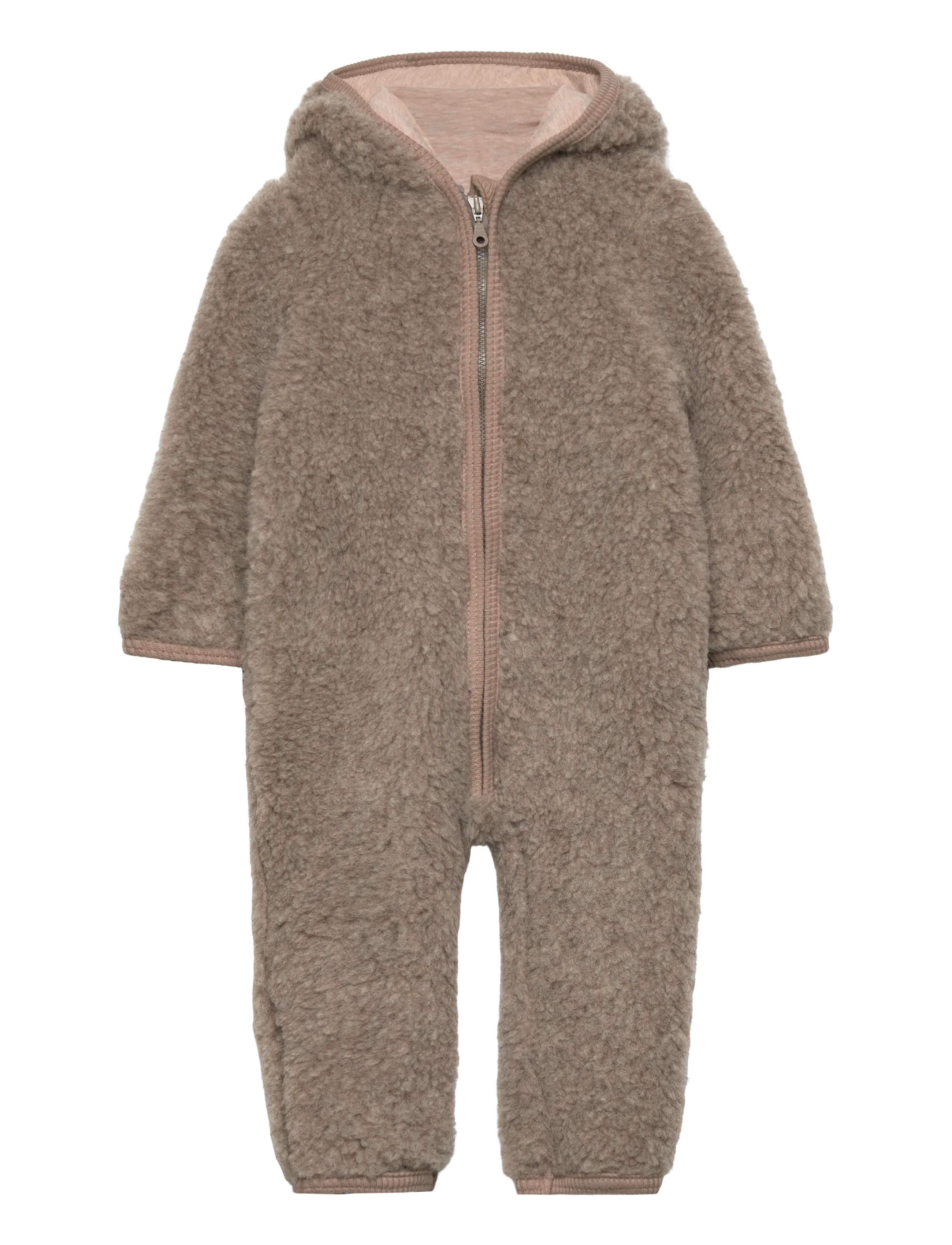 Huttelihut - Pram Suit Wool Teddy w. Lin. - camel melange - 0