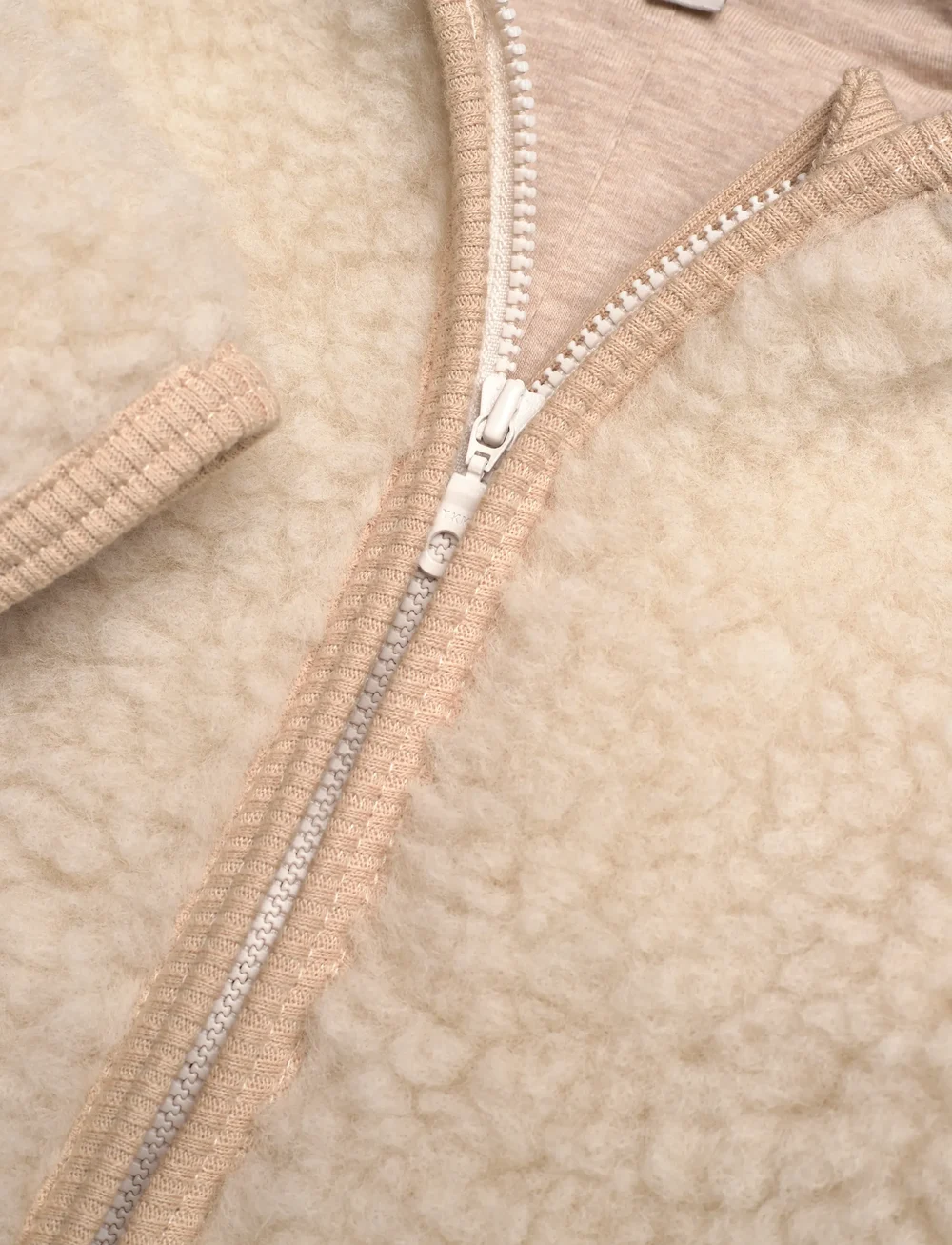 Huttelihut - Pram Suit Wool Teddy w. Lin. - fleece sets - cement - 4