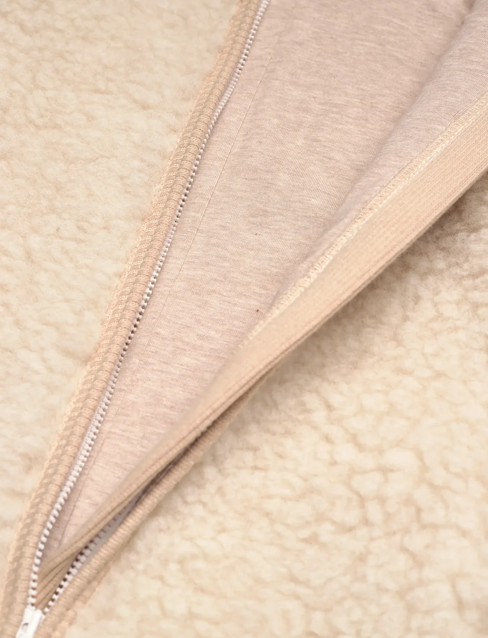 Huttelihut - Pram Suit Wool Teddy w. Lin. - fleece sets - cement - 5